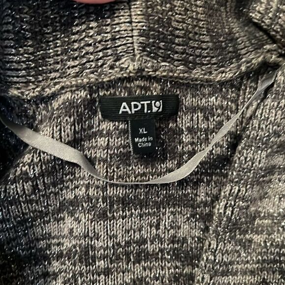 Apt9 size XL heathered grey 1 button front with rounded hem cardigan EUC - Picture 4 of 7